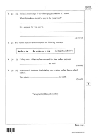GCSE Physics P2 Exam Jan 2009