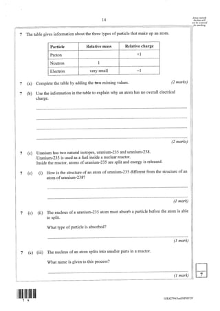 GCSE Physics P2 Exam Jan 2009