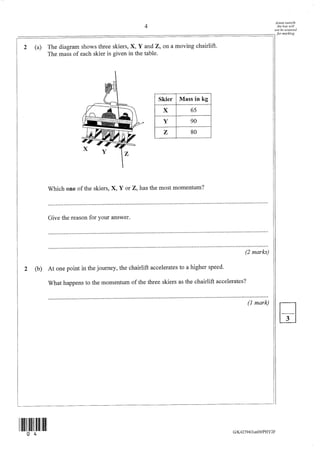 GCSE Physics P2 Exam Jan 2009