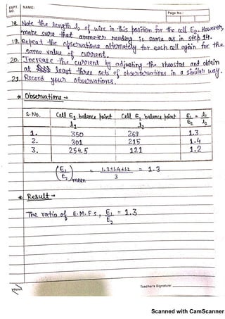 Physics Practicals Class 12 With Observations | PDF