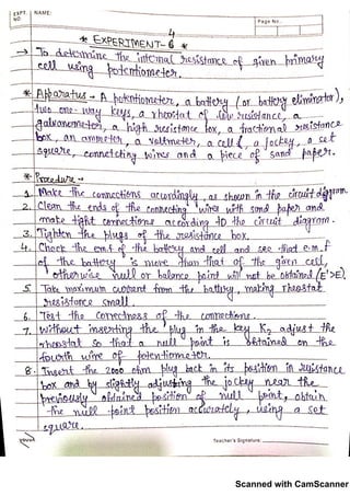 Physics Practicals Class 12 With Observations | PDF