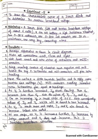 Physics Practicals Class 12 With Observations | PDF