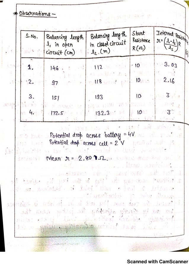 Physics Practicals Class 12 With Observations Physics practicals class 12 with observations