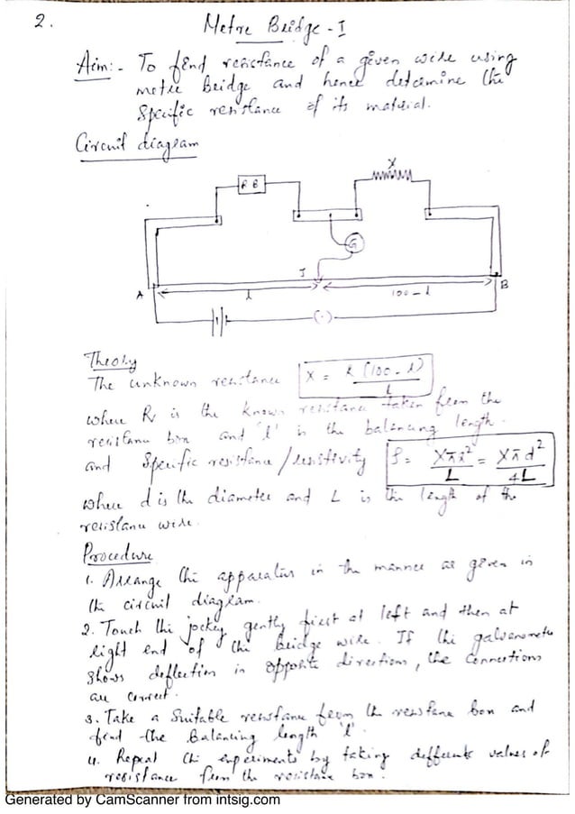 Physics Practical Notes Class 12 CBSE Final | PDF