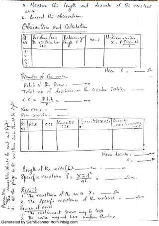 Physics Practical Notes Class 12 CBSE Final | PDF