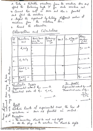 Physics Practical Notes Class 12 CBSE Final | PDF