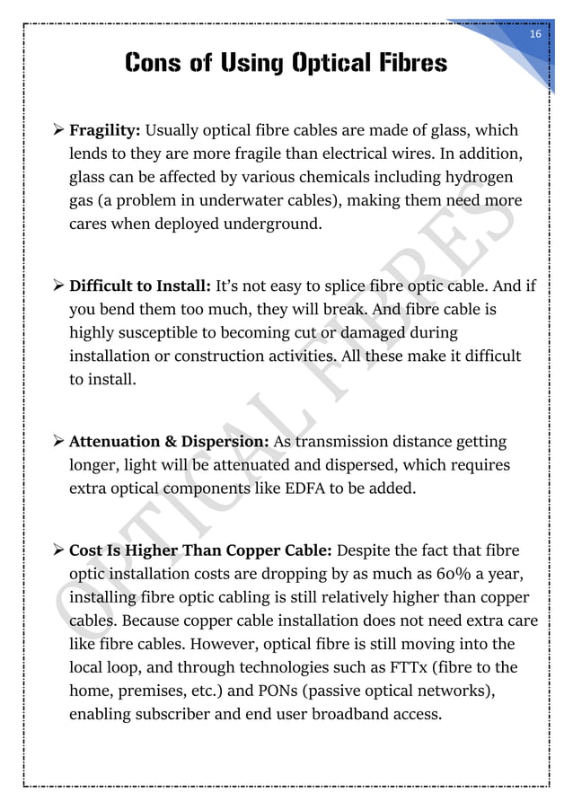 "OPTICAL FIBRES" Physics Investigatory Project (Class XII)