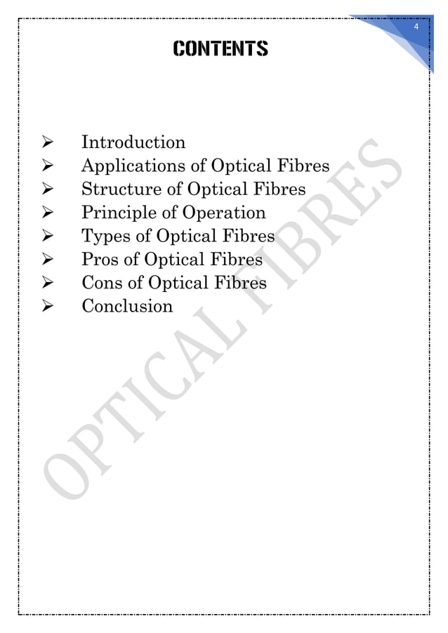 "OPTICAL FIBRES" Physics Investigatory Project (Class XII)