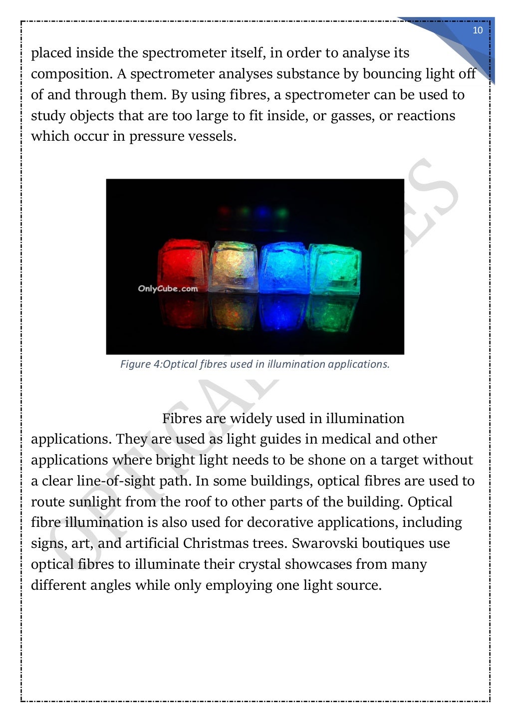 "OPTICAL FIBRES" Physics Investigatory Project (Class XII)
