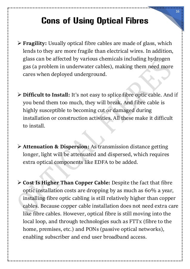 "OPTICAL FIBRES" Physics Investigatory Project (Class XII)