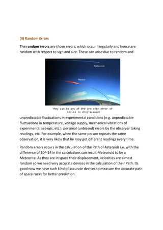 Class 12th Physics Investigatory Project for CBSE on ERRORS | PDF