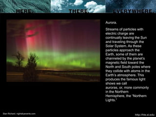 Aurora.
                                   Streams of particles with
                                   electric charge ar...