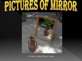 Convex MirrorA convex mirror, fish eye mirror or diverging mirror, is a curved mirror in which the reflective surface bulges toward the light source. Convex mirrors reflect light outwards, therefore they are not used to focus light. 