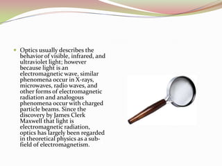 Special Ray (Particular Ray)A ray parallel to principal axis is refracted like from active focus point F1 A ray toward F2 is refracted parallel to principal axisA ray through optical center is not refracted