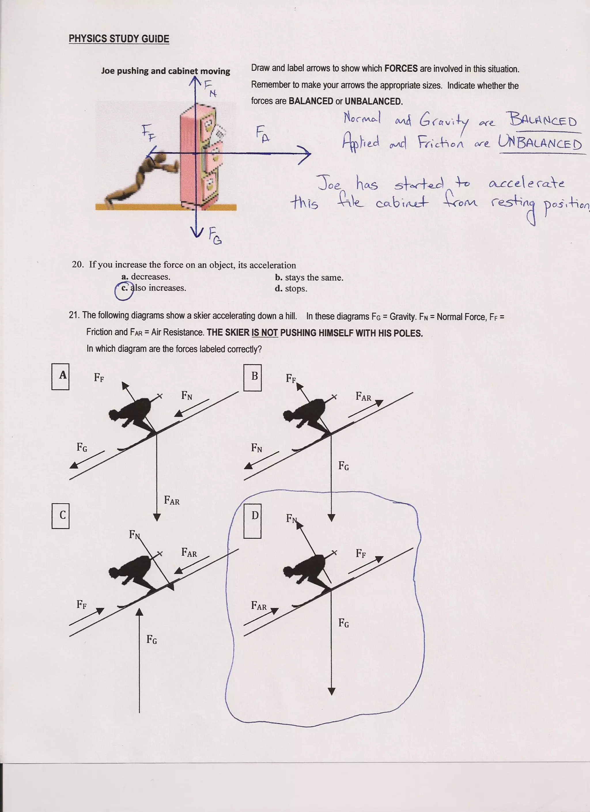 Physics test study guide key | PDF