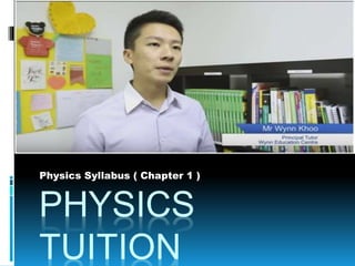 PHYSICS
TUITION
Physics Syllabus ( Chapter 1 )
 