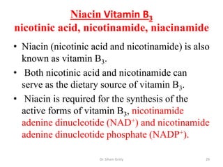 Physiologicak roles of vitamins