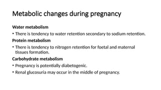 Physiological changes during pregnancy period | PPTX