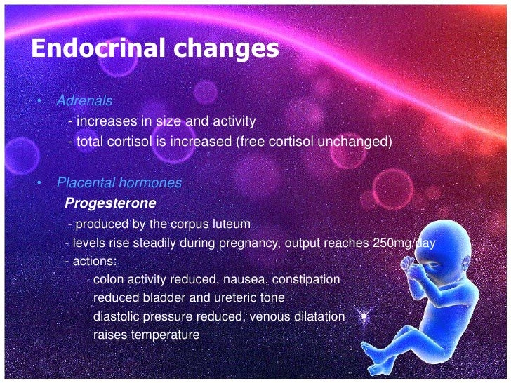 Physiological changes during pregnancy