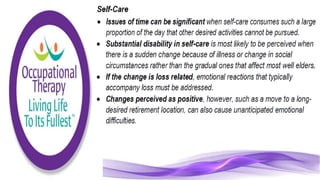 Physiological Changes of Aging & Occupational Therapy