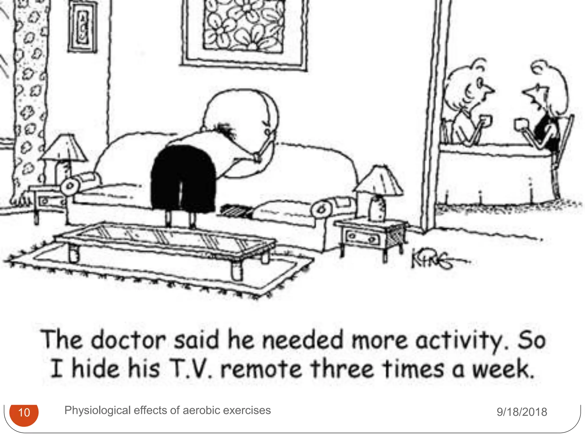 9/18/2018Physiological effects of aerobic exercises10
 