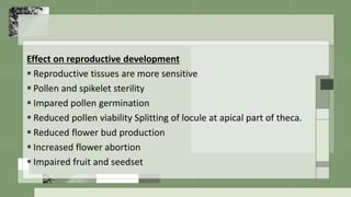 Physiological response of plants to stresses | PPTX