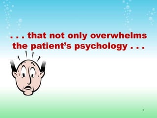 . . . that not only overwhelms
the patient’s psychology . . .
3
 