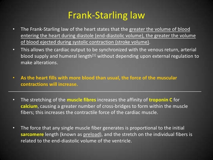 What is Starling's law of the heart?
