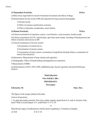 Physiology in mbbs | PDF