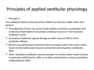 Physiology of balance and its applied importancw | PPTX
