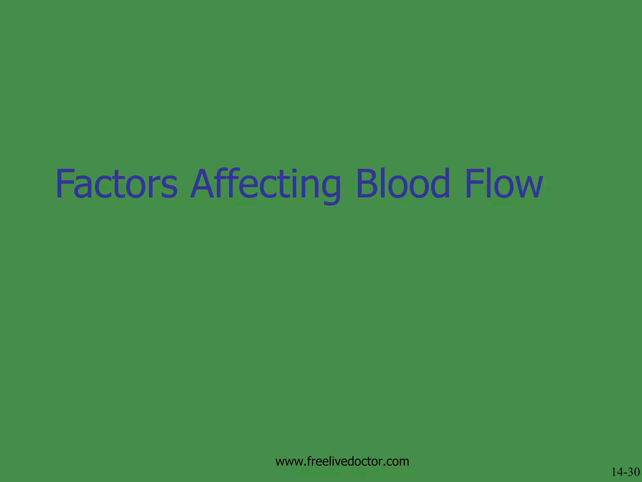 Factors Affecting Blood Flow 14-30 www.freelivedoctor.com 
