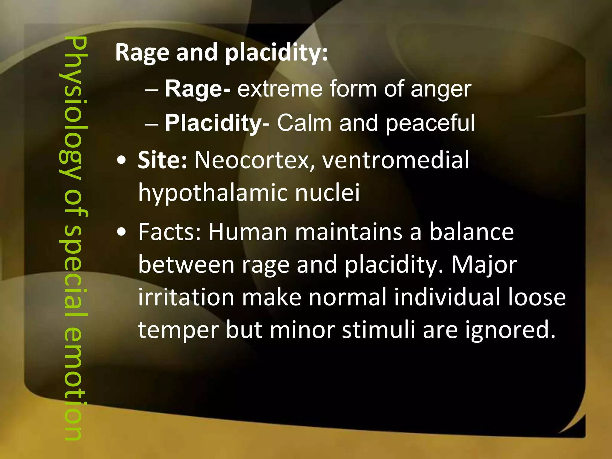 Physiology of emotion | PPTX