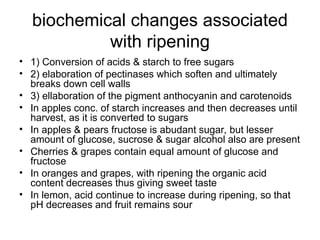 physiology of fruit ripening changes during ripening | PPT