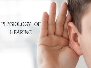 PHYSIOLOGY OF
HEARING
 