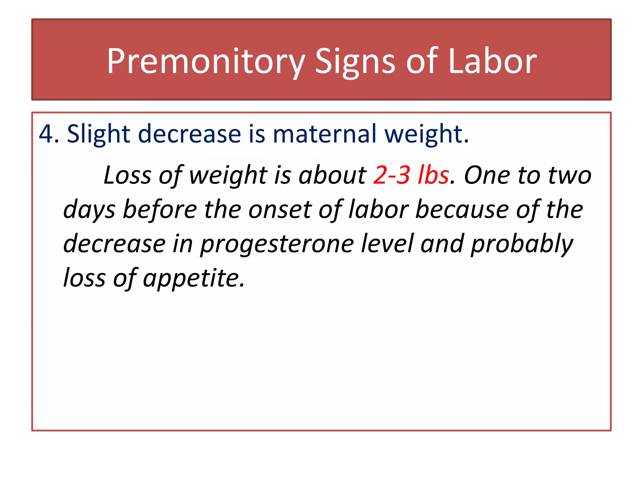 Why Do You Lose Weight Before Labor