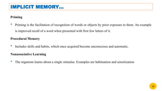 Comprehensive Overview of the Physiology of Learning and Memory ...