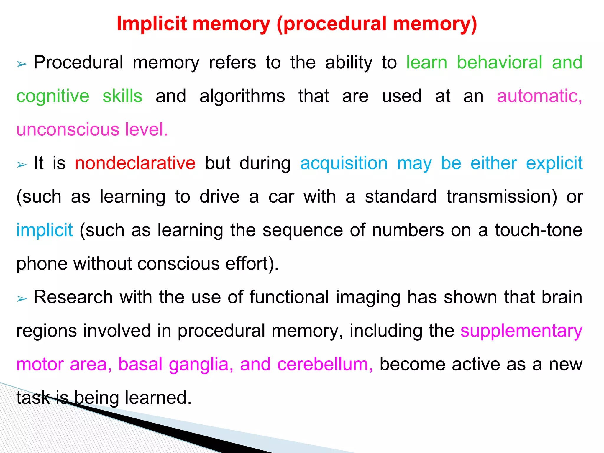 Physiology of memory & learning. | PPTX