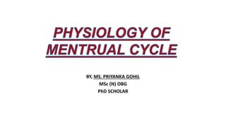 BY, MS. PRIYANKA GOHIL
MSc (N) OBG
PhD SCHOLAR
 