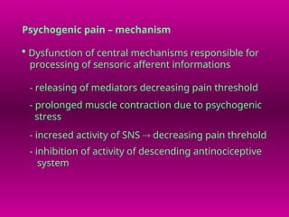 Comprehensive Overview of Pain Pathophysiology and Neuroanatomy | PPT