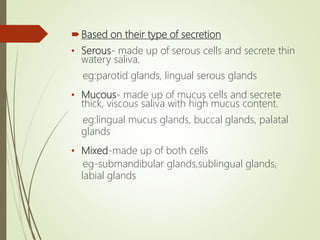 Saliva Types Physiology of saliva | PPTX