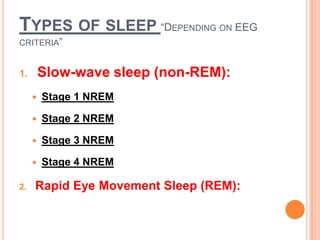 Physiology of sleep and E.E.G for undergraduates | PPTX