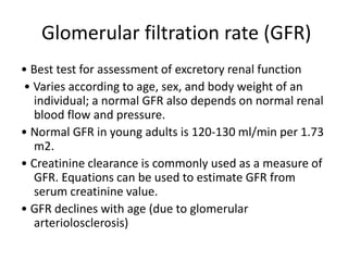 Physiology of urine formation and kidney function test swati mam | PPTX