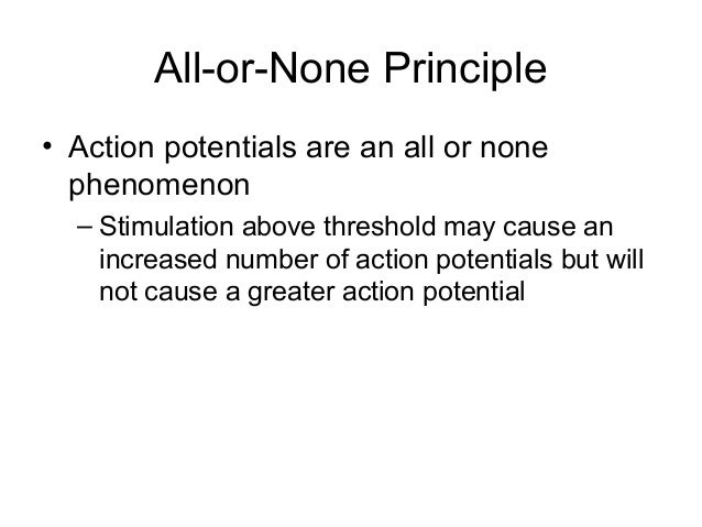 all or none principle action potential all or none principle action potential