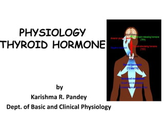PHYSIOLOGY
THYROID HORMONE
by
Karishma R. Pandey
Dept. of Basic and Clinical Physiology
 