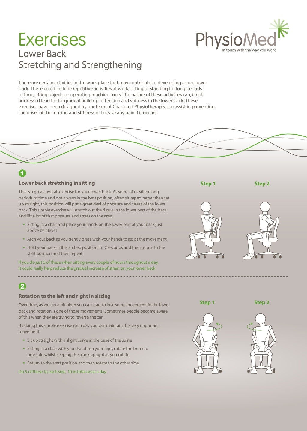 Physio Med Lower Back Stretching and Strengthening Exercises
