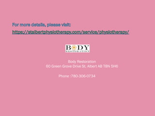 Body Restoration
60 Green Grove Drive St. Albert AB T8N 5H6
Phone :780-306-0734
 