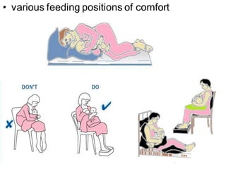 • various feeding positions of comfort
 
