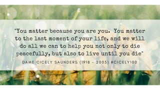 Physiotherapy in palliative care