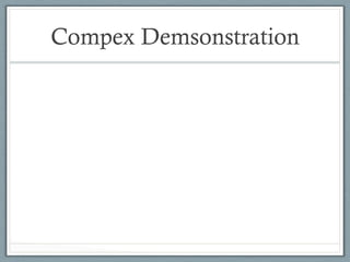 Compex Demsonstration 
 