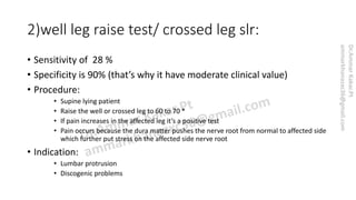 Slr Ranges Indication physiotherapy special test .Evidenced based.pptx